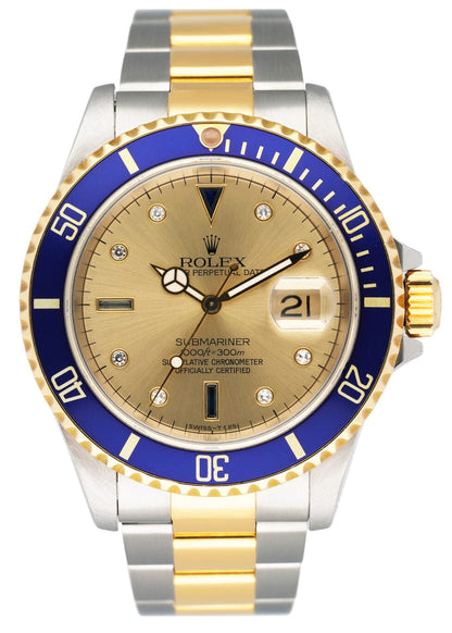 Rolex Submariner Date 16613 Serti Dial Mens Watch - Virtual