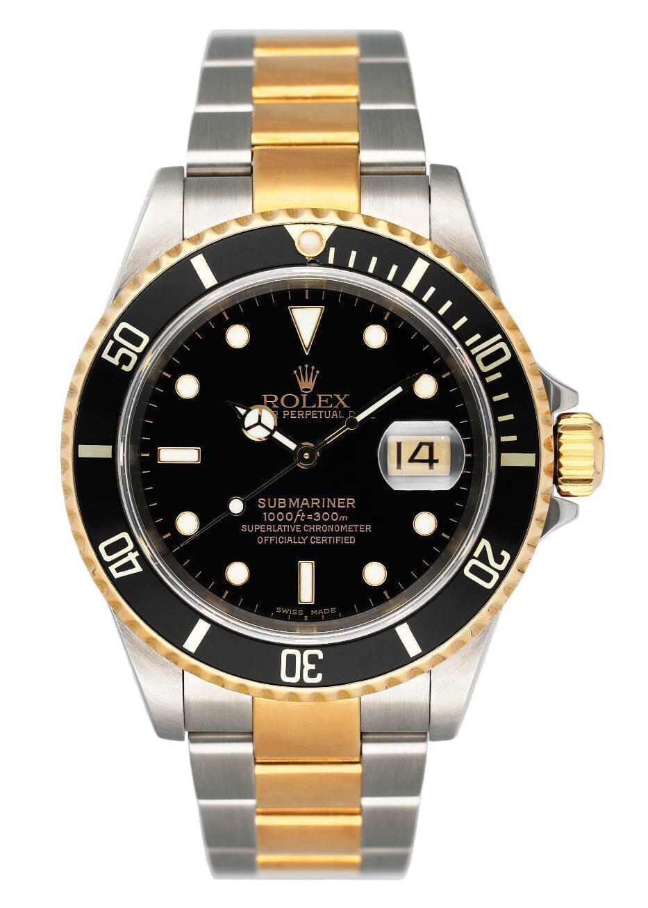 Rolex Submariner Date 16613 Two-Tone Mens Watch Box Papers - Watches