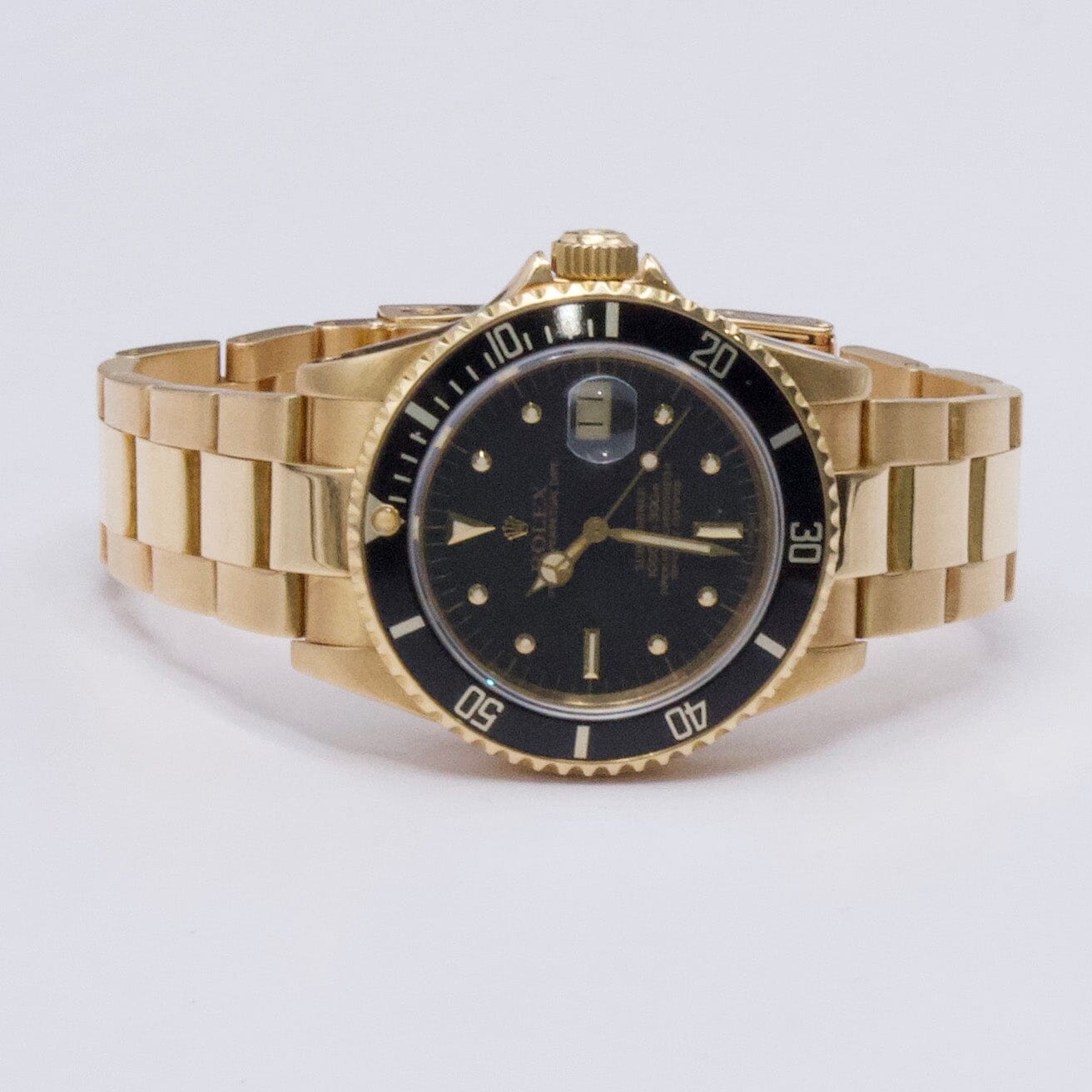 Rolex Submariner Date 16808 Black Nipple Dial Mens Watch Box Papers - Watches