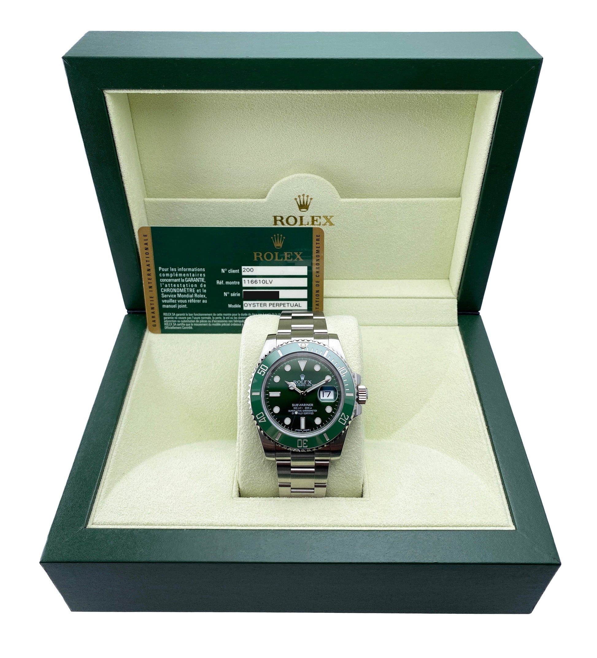 Rolex Submariner Date ’Hulk’ 116610LV Mens Watch Box Papers - Watches