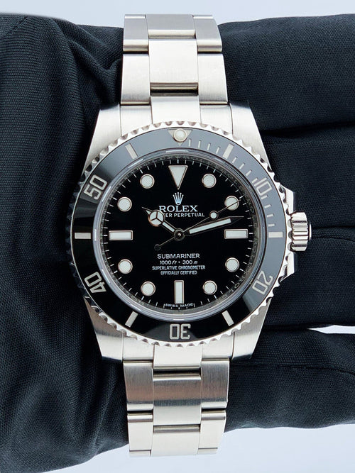 Rolex Submariner No Date 114060 Ceramic Bezel Mens Watch Box & Papers