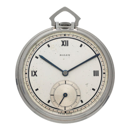 Rolex Vintage Silver Dial Pocket Watch