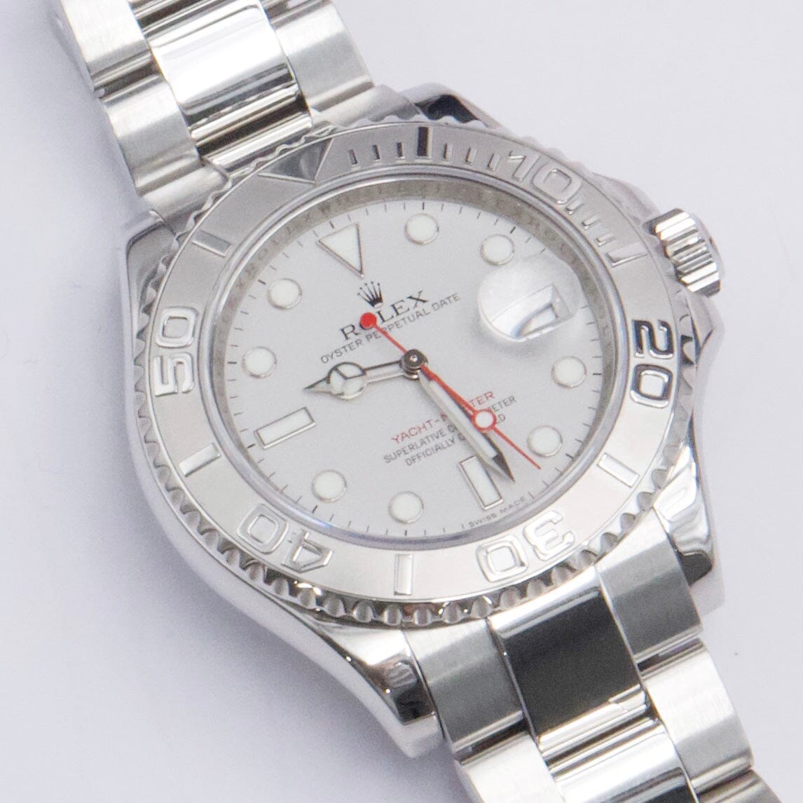 Rolex Yacht Master 16622 Platinum Bezel Engraved Rehaut Mens Watch - Virtual