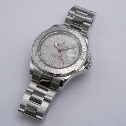 Rolex Yacht Master 16622 Platinum Bezel Engraved Rehaut Mens Watch - Watches