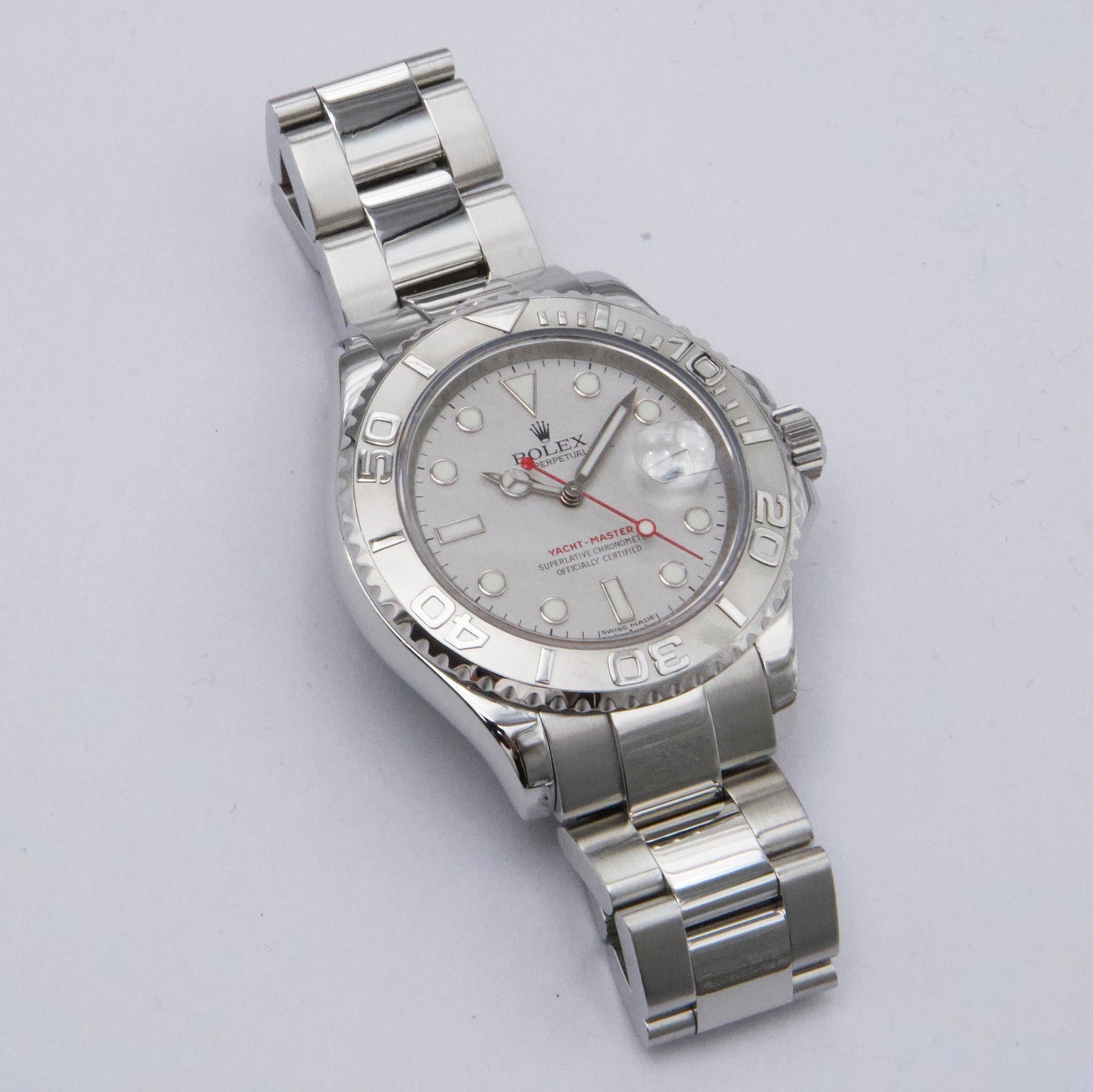 Rolex Yacht Master 16622 Platinum Bezel Engraved Rehaut Mens Watch - Watches