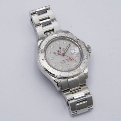 Rolex Yacht Master 16622 Platinum Bezel Engraved Rehaut Mens Watch - Watches
