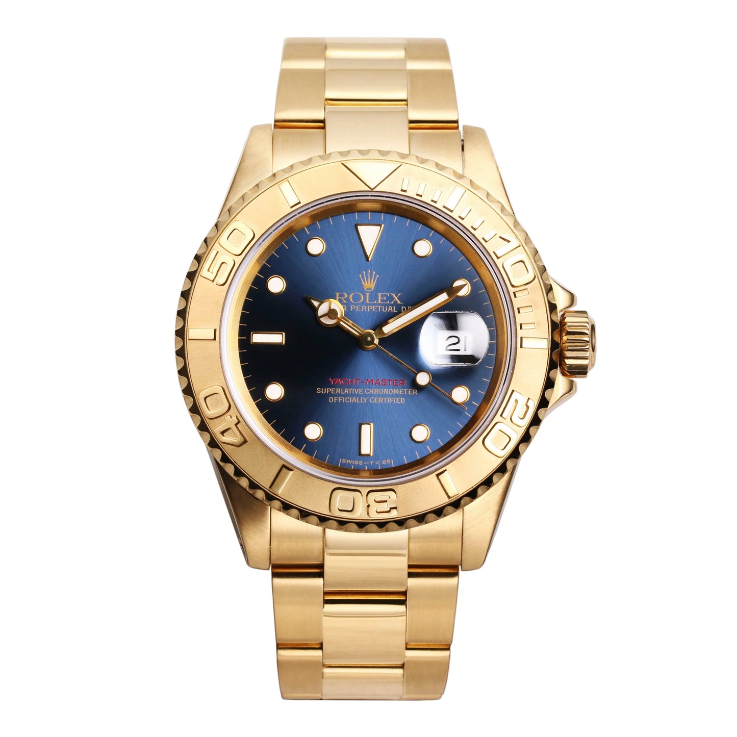 Rolex Yacht Master 16628 Blue Dial Mens Watch