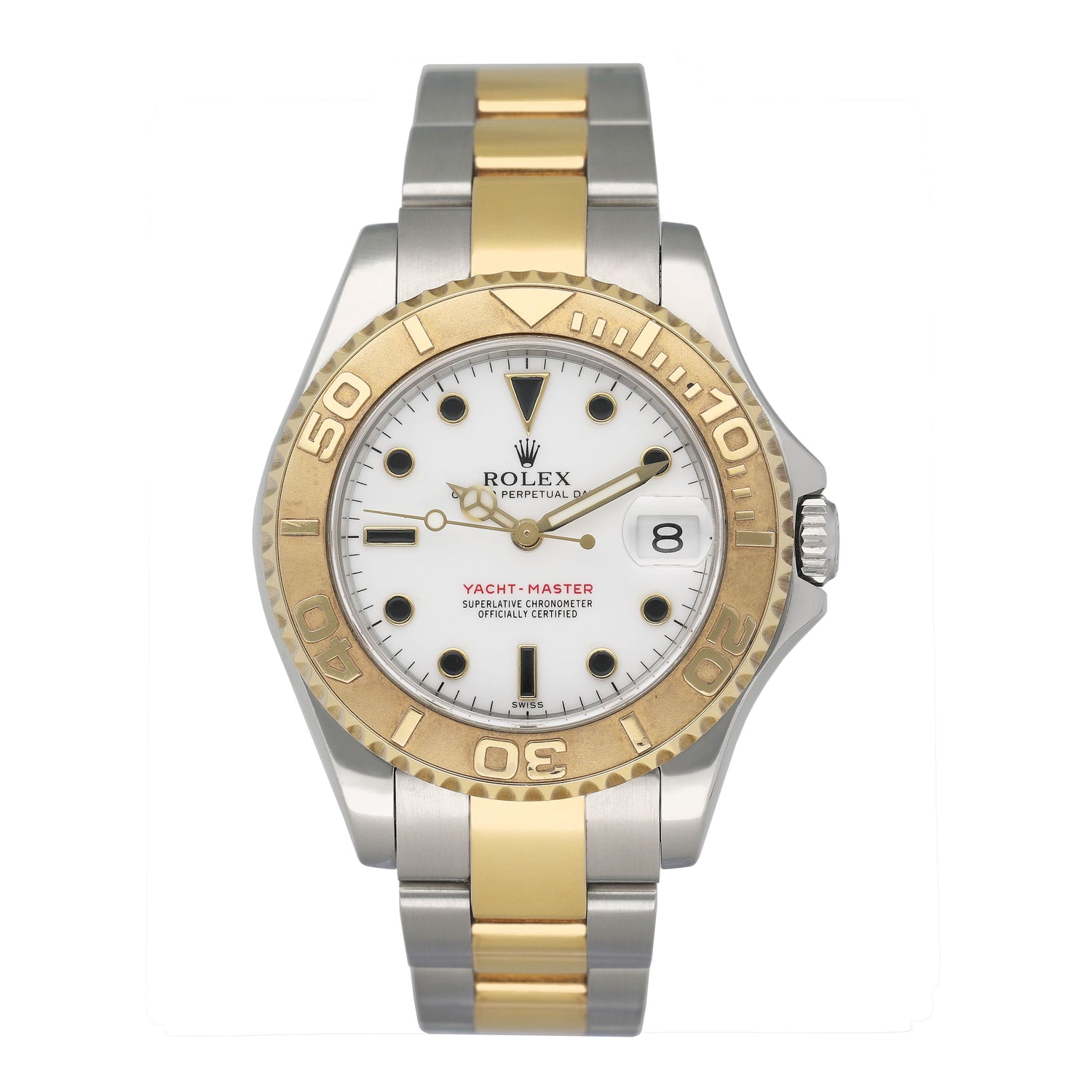 Rolex Yacht-Master 168623 White Dial Two-Tone Ladies Watch - Watches