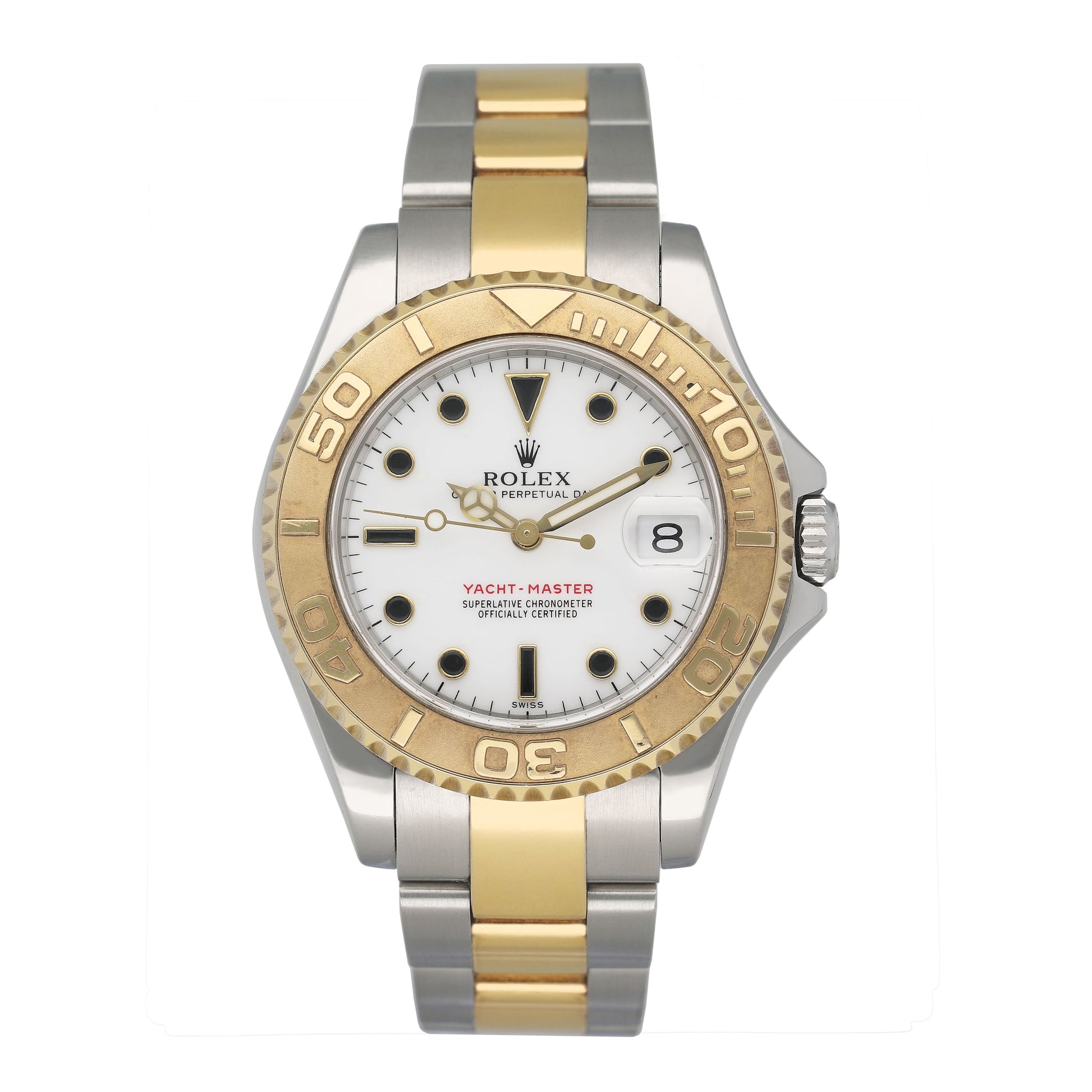 Rolex Yacht-Master 168623 White Dial Two-Tone Ladies Watch - Watches