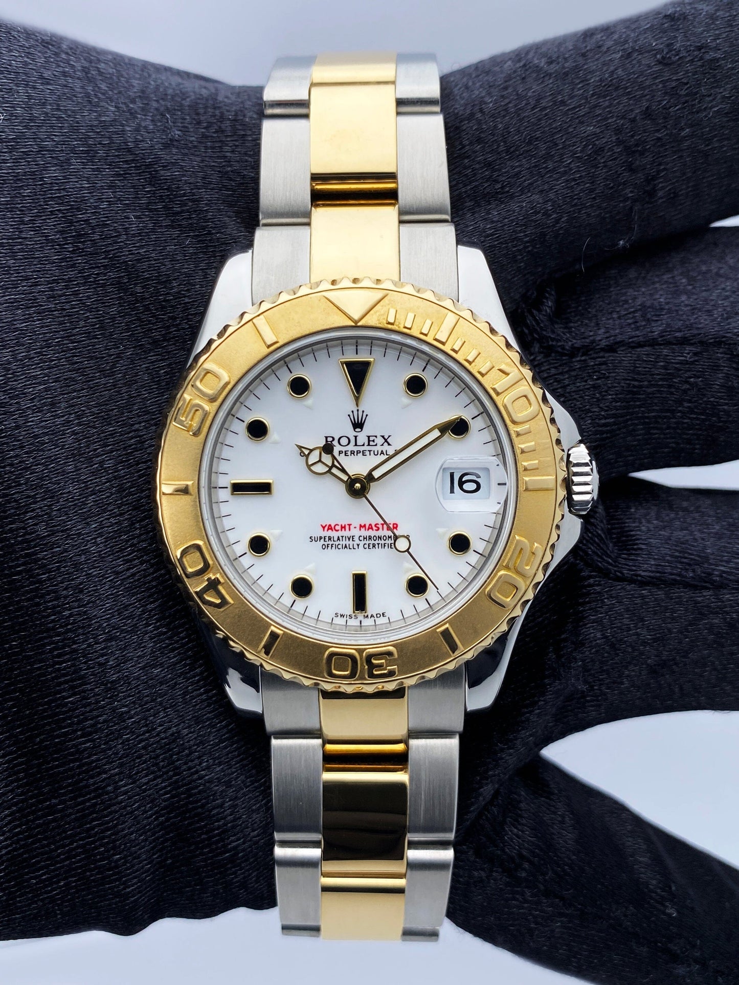 Rolex Yacht-Master 168623 White Dial Two-Tone Ladies Watch - Watches