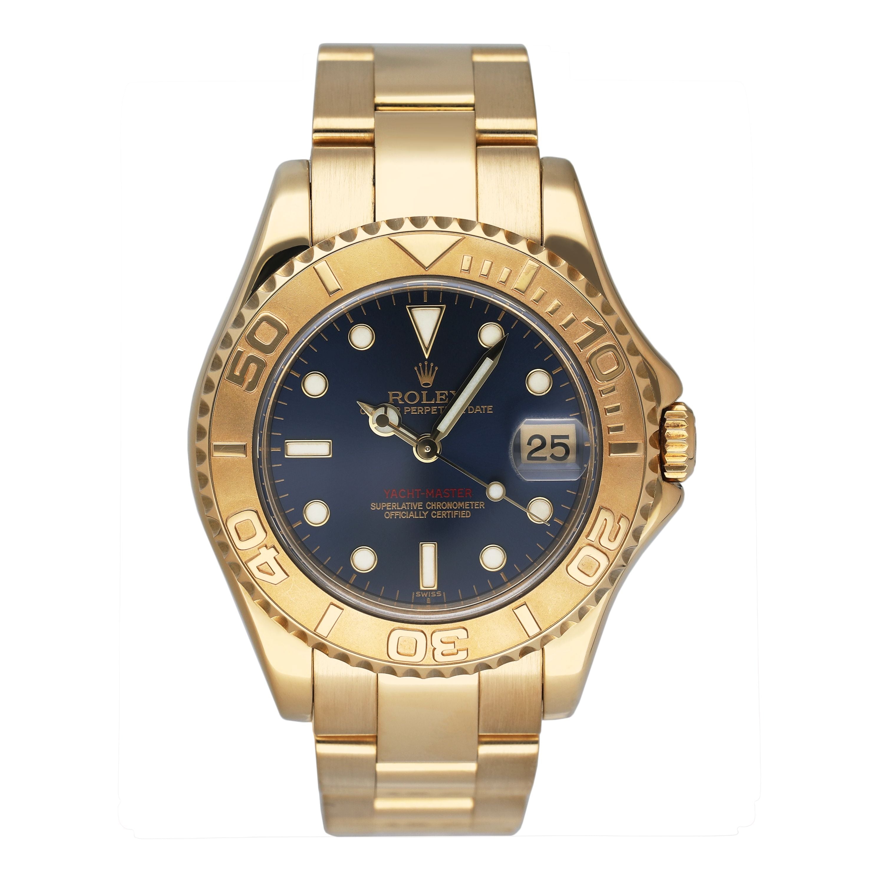 Rolex Yacht-Master 168628 Midsize Blue Dial Ladies Watch | – Phigora