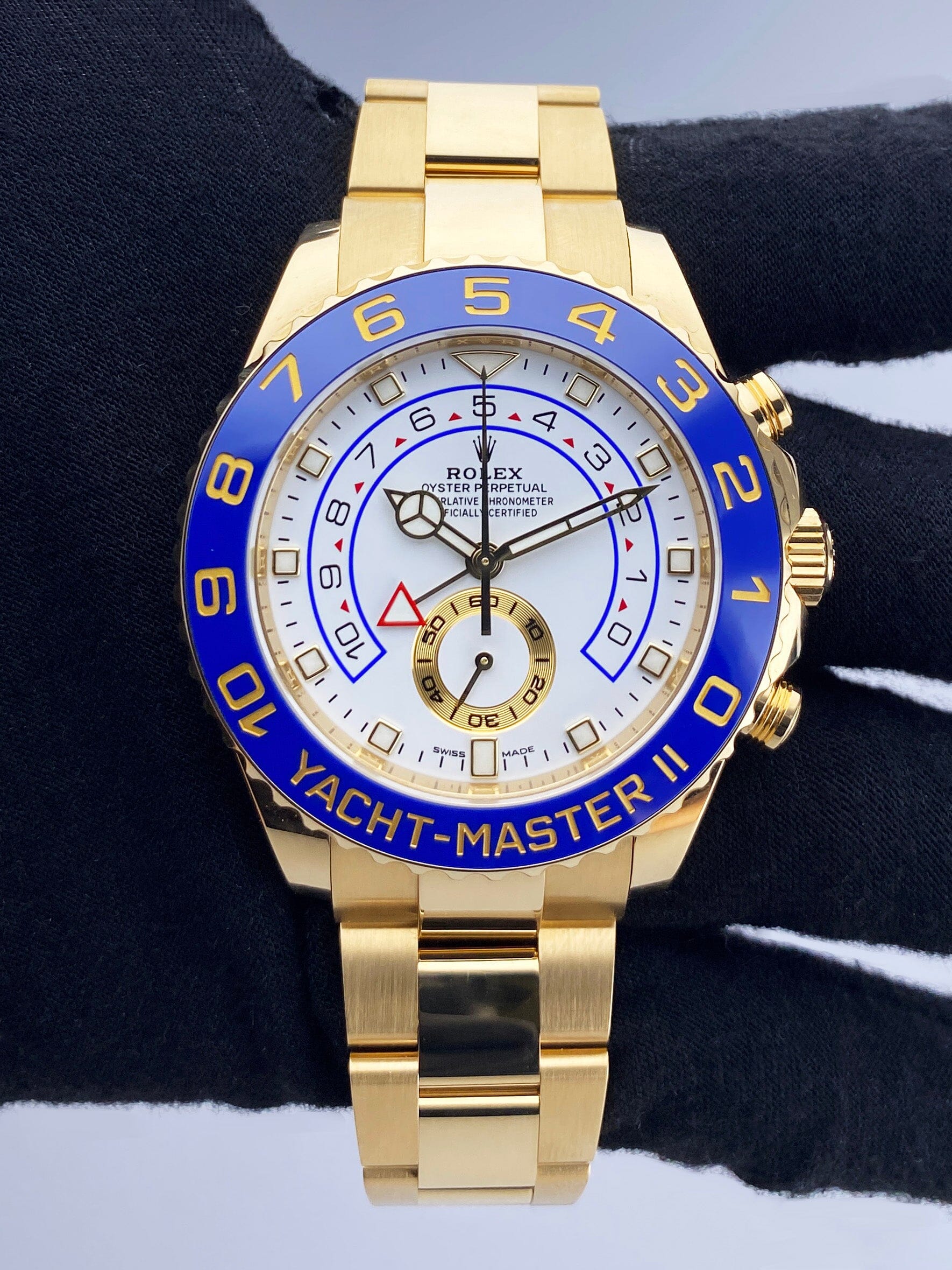 Rolex Yacht-Master II 116688 18K Yellow Gold Mens Watch Box Papers