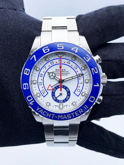 Rolex Yacht-Master II Steel Mercedes Hands 116680 Mens Watch Box Papers - Virtual
