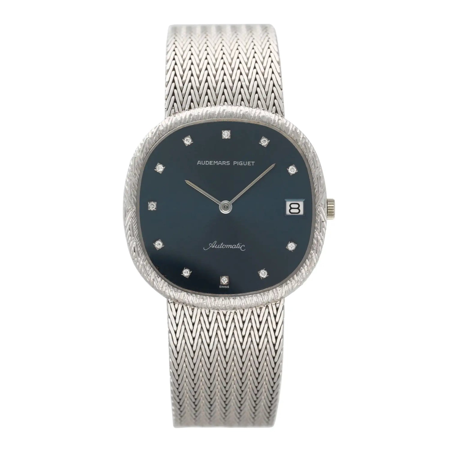 Audemars Piguet 5379BC Diamond Blue Dial 18K White Gold Ladies Watch With Archives - Watches