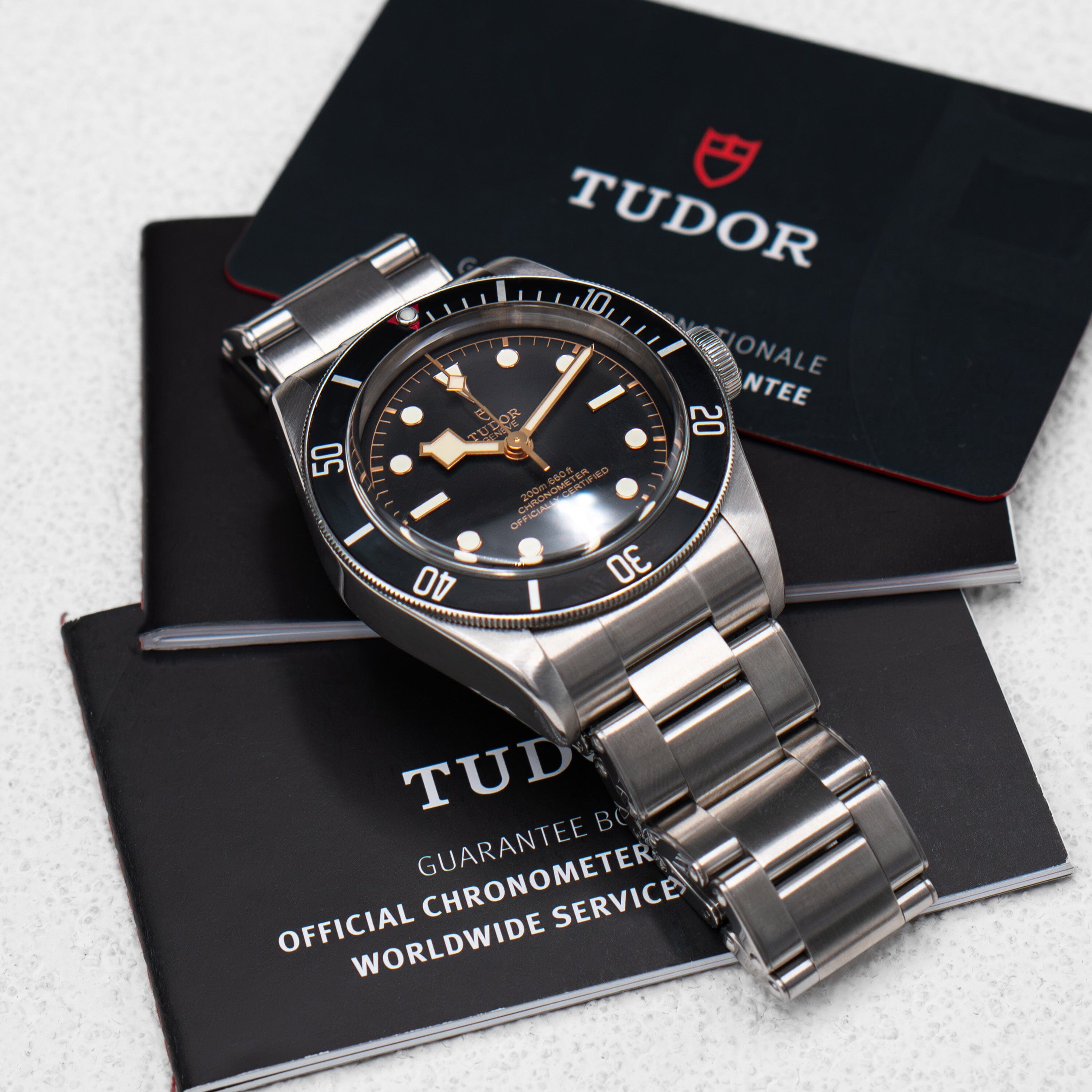 Tudor Black Bay 79230N Black Dial Mens Watch Box Papers – Phigora