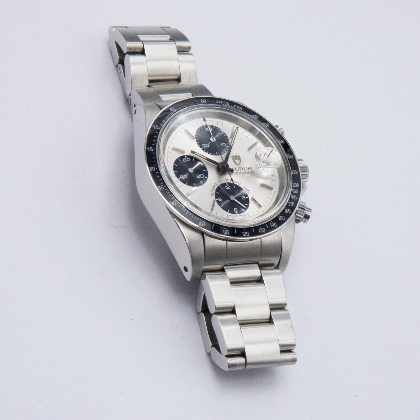 Tudor Oysterdate Big Block 79160 Silver Dial Mens Watch With Papers - Watches