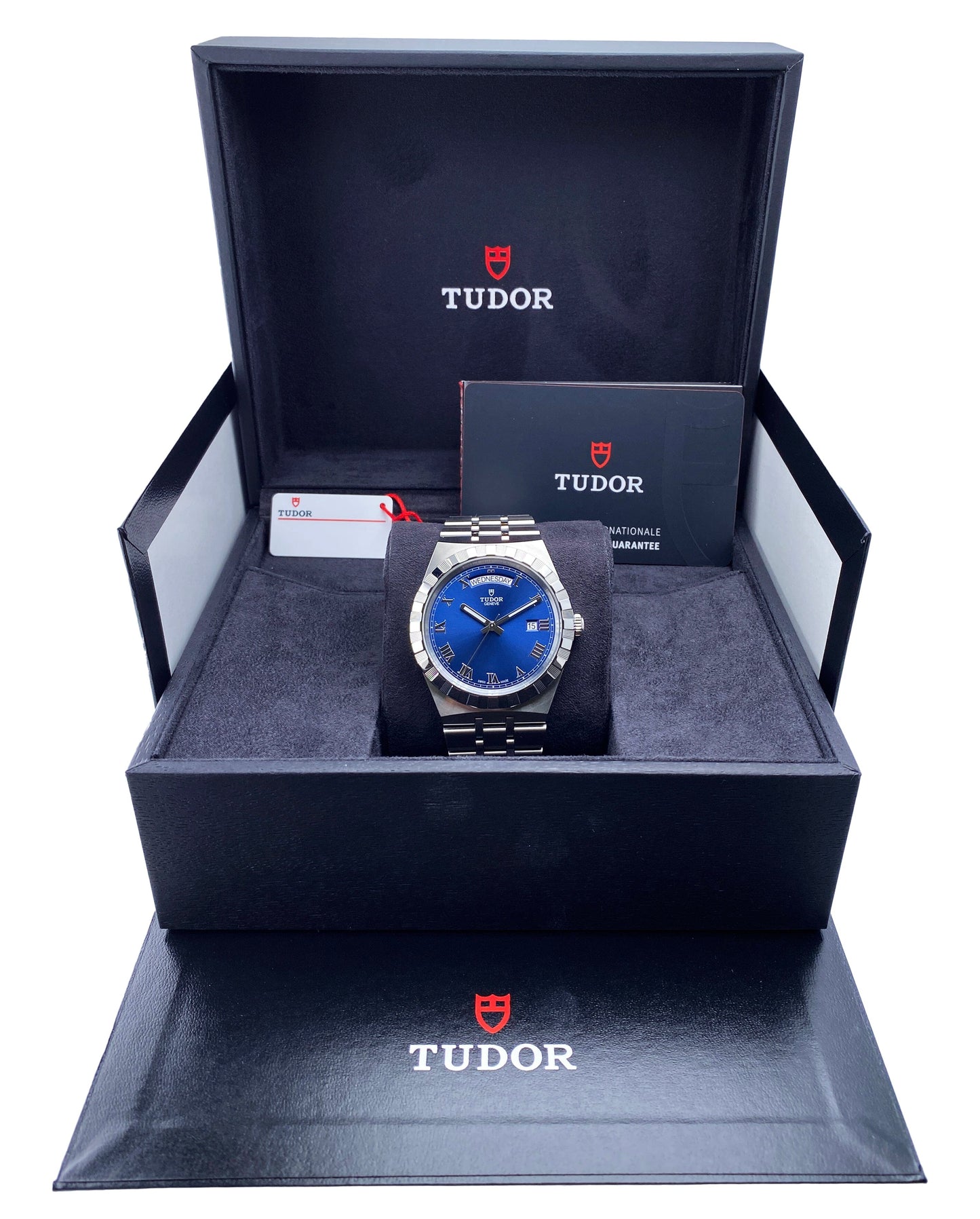 Tudor Royal 28600 Blue Dial Mens Watch Box Papers - Watches
