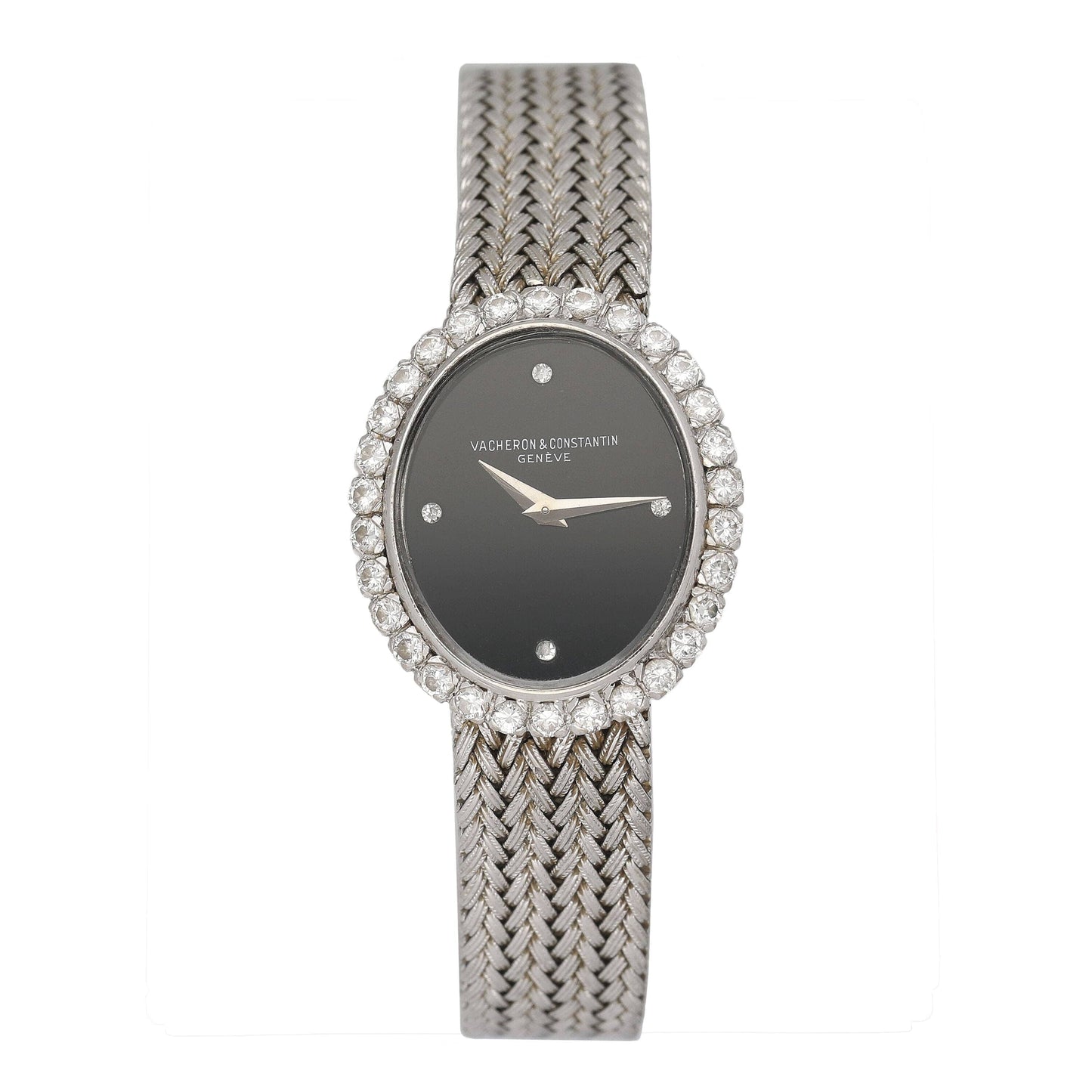 Vacheron Constantin Onyx Dial 18K White Gold Ladies Watch - Watches