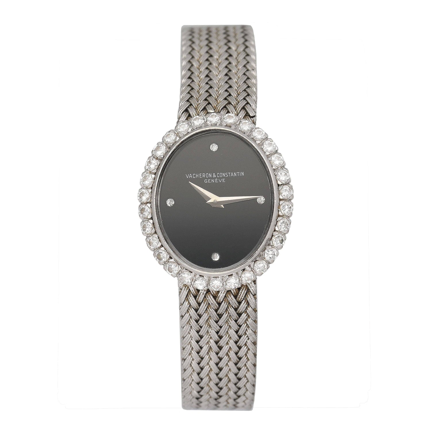 Vacheron Constantin Onyx Dial 18K White Gold Ladies Watch - Watches