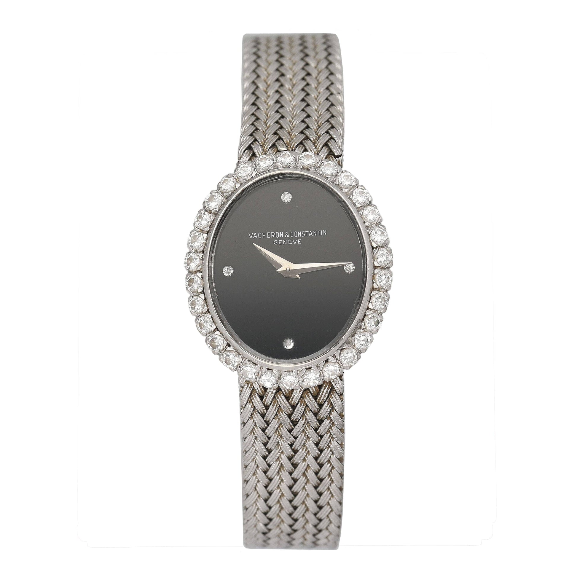 Vacheron Constantin Onyx Dial 18K White Gold Ladies Watch - Watches
