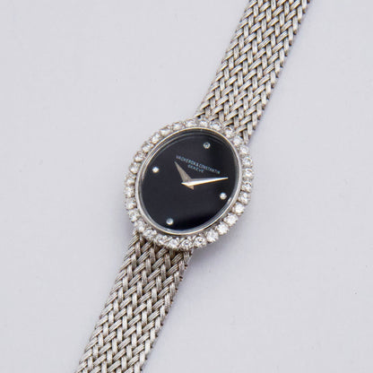 Vacheron Constantin Onyx Dial 18K White Gold Ladies Watch - Watches