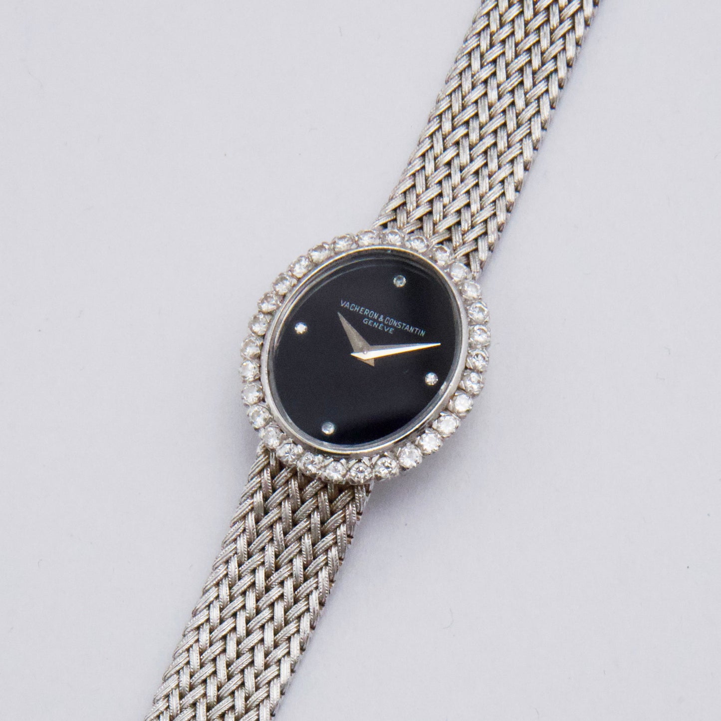 Vacheron Constantin Onyx Dial 18K White Gold Ladies Watch - Watches