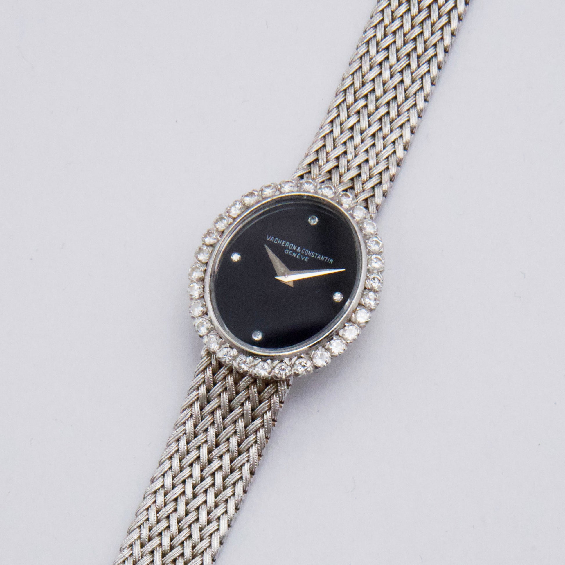Vacheron Constantin Onyx Dial 18K White Gold Ladies Watch - Watches