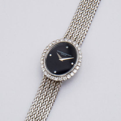 Vacheron Constantin Onyx Dial 18K White Gold Ladies Watch - Watches