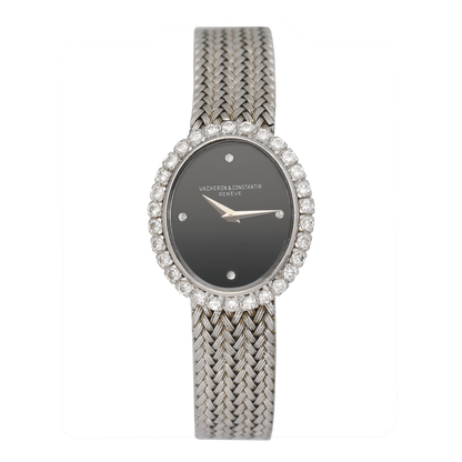 Vacheron Constantin Onyx Dial 18K White Gold Ladies Watch - Watches