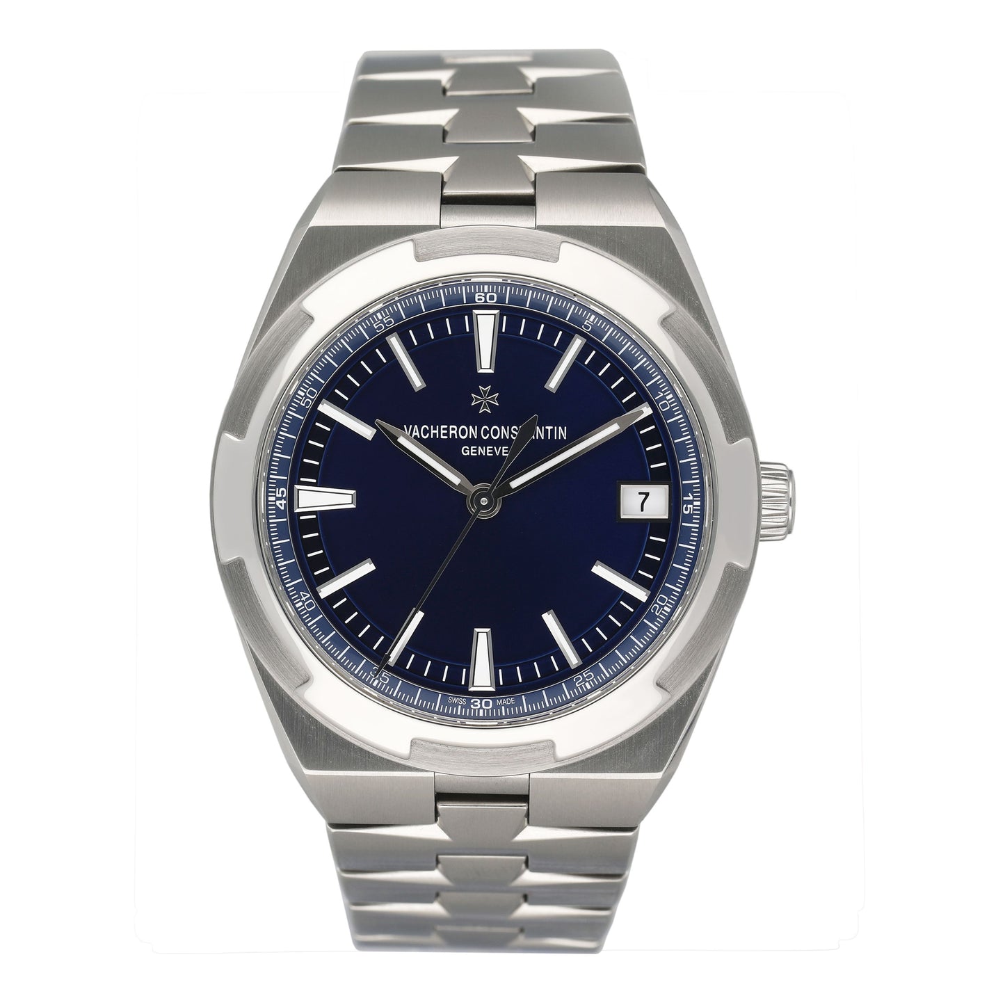 Vacheron Constantin Overseas 4500V/110A-B128 Blue Dial Mens Watch Box Papers