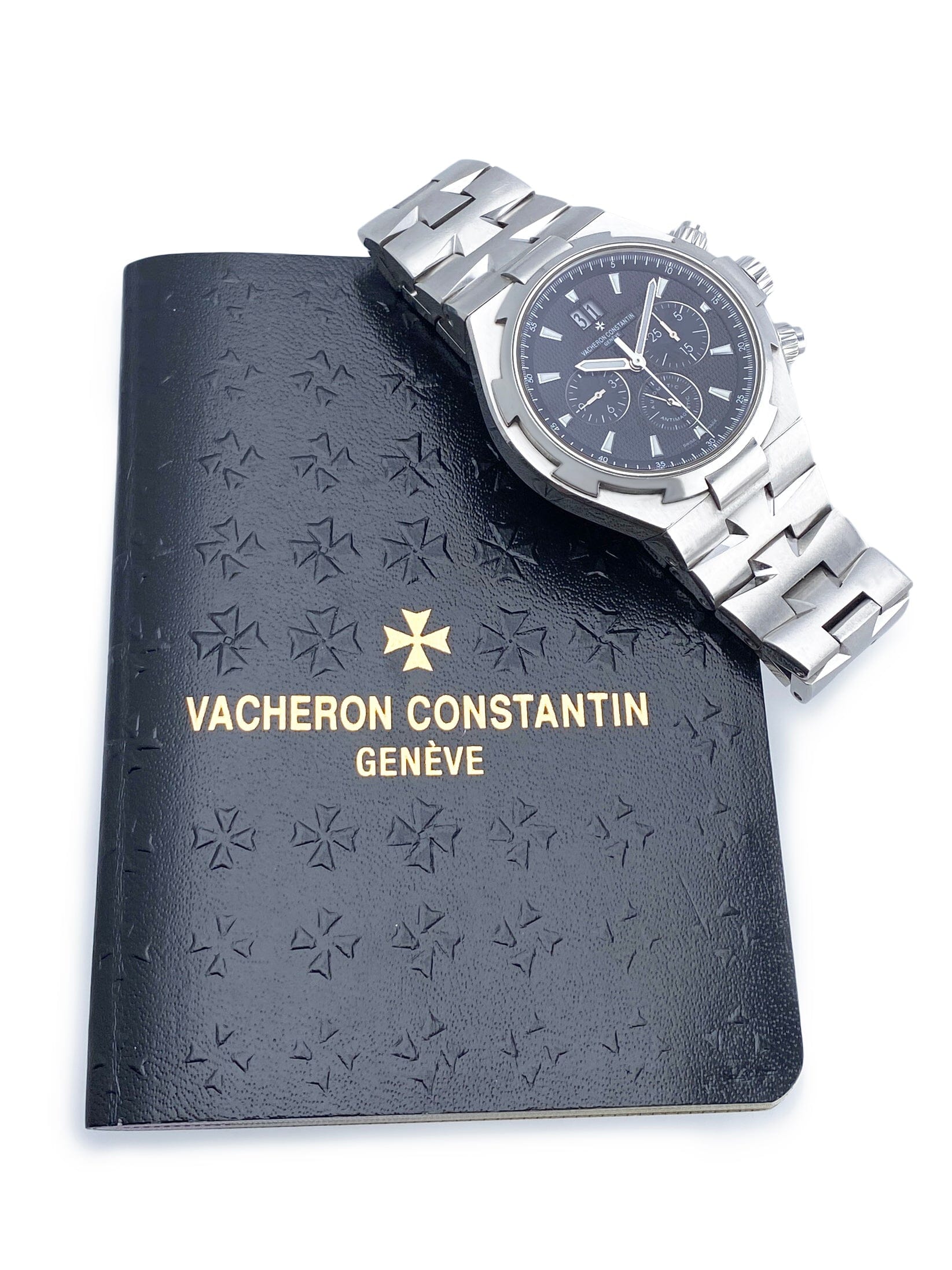 Vacheron Constantin Overseas 49150 Black Dial Mens Watch With Papers - Wristwatch
