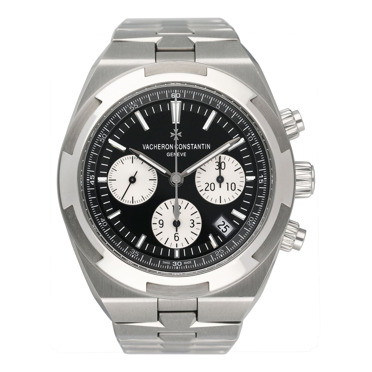 Vacheron Constantin Overseas 5500V/110A-B481 Black Dial Mens Watch Box Papers - Watches