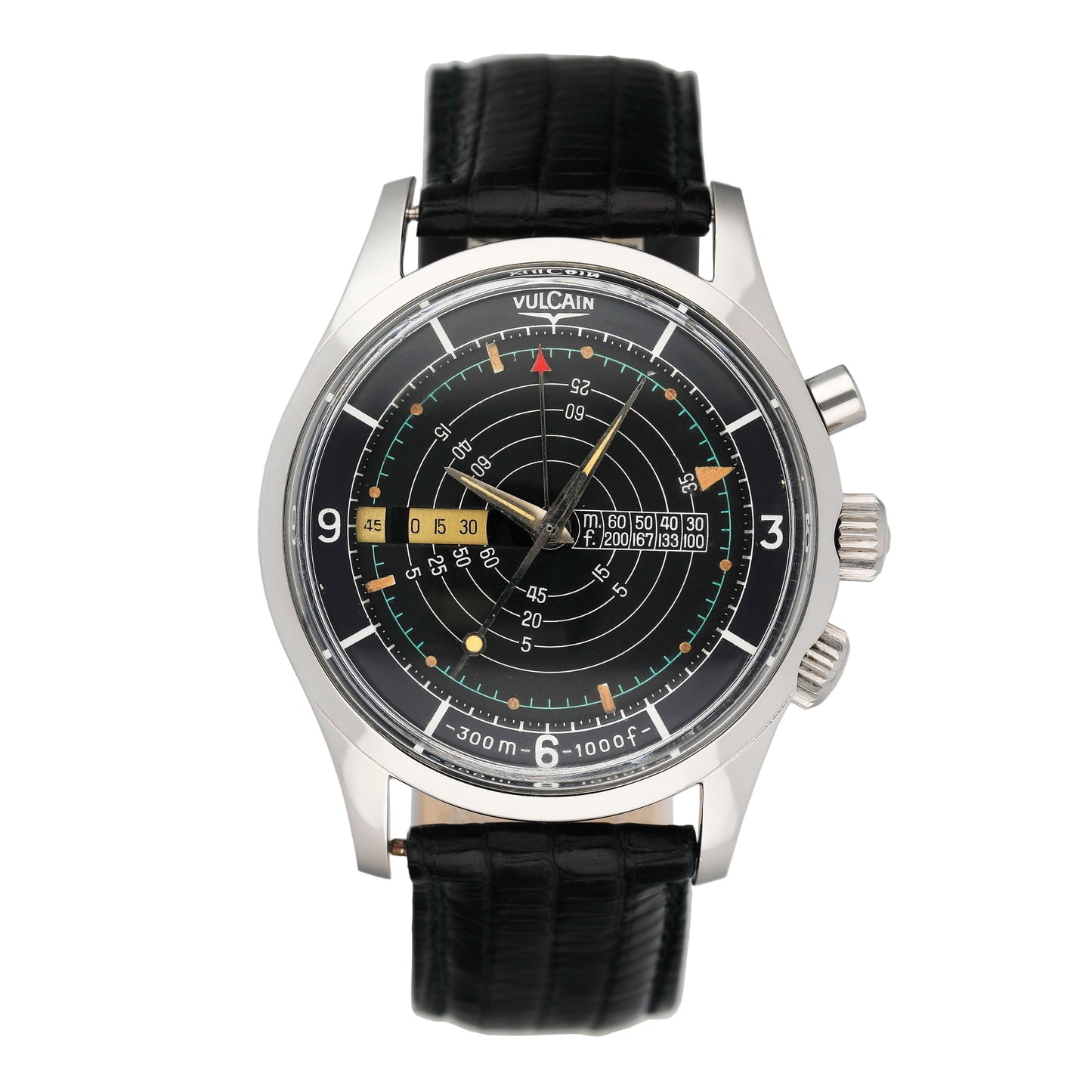 Vulcain Cricket Nautical Black Dial Mens Watch