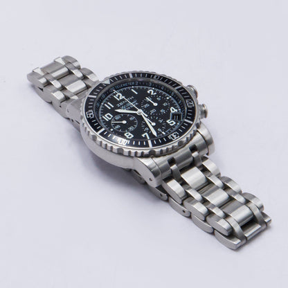 Zenith El Primero Rainbow Flyback 1/02.0470.405 Black Dial Steel Mens Watch Box Papers - Watches