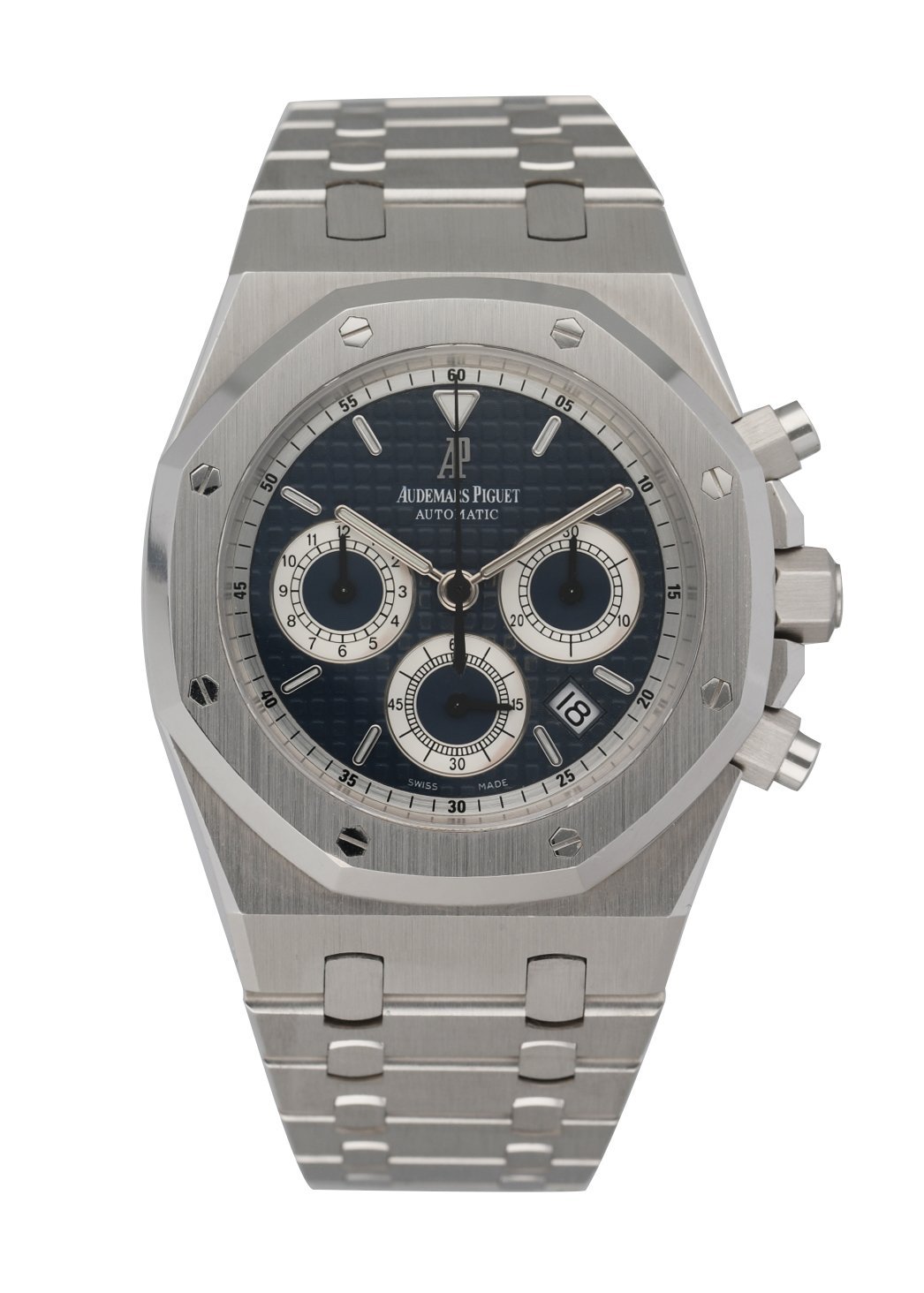 Audemars Piguet 26022BC 18K White Gold Chronograph Blue Dial - Wristwatch