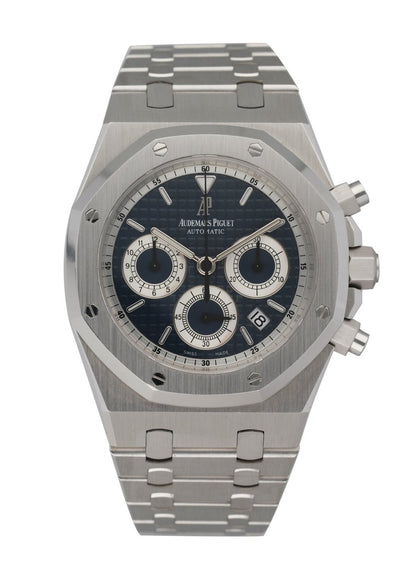 Audemars Piguet 26022BC 18K White Gold Chronograph Blue Dial - Wristwatch