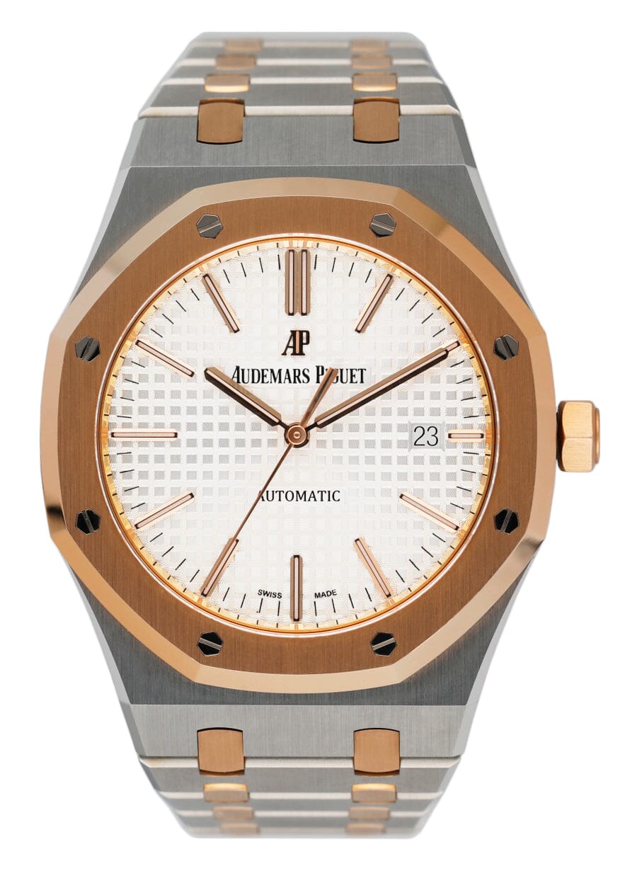Audemars Piguet Royal Oak 15400SR White Dial Mens Watch Papers - Virtual