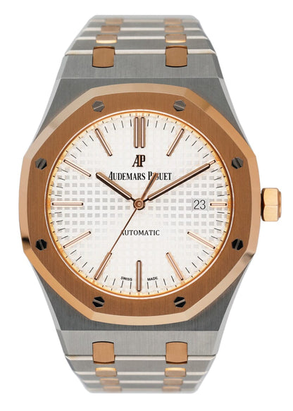 Audemars Piguet Royal Oak 15400SR White Dial Mens Watch Papers - Virtual