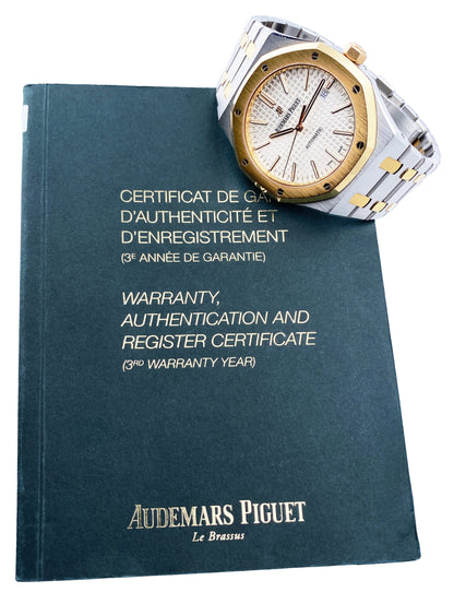 Audemars Piguet Royal Oak 15400SR White Dial Mens Watch Papers - Virtual