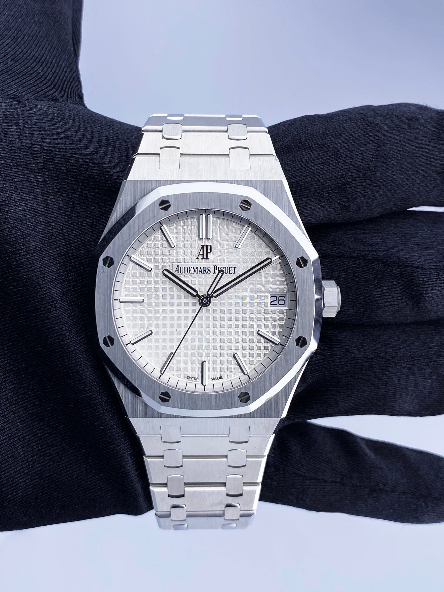 Audemars Piguet Royal Oak 15500ST Silver Dial Mens Watch Box Papers - Virtual