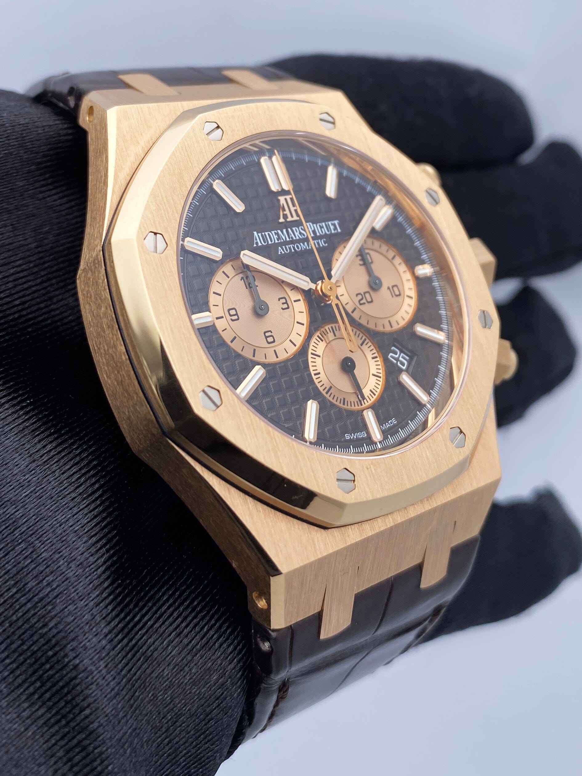 Audemars Piguet Royal Oak 26331OR 18k Rose Gold Mens Watch Box Papers