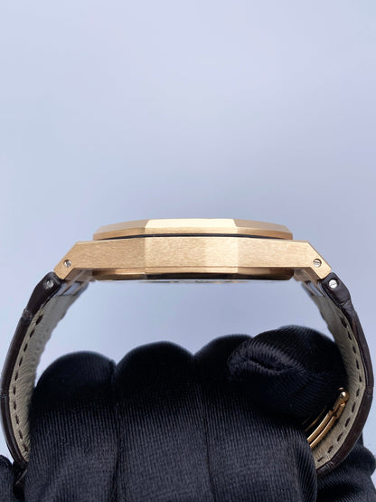 Audemars Piguet Royal Oak 26331OR 18k Rose Gold Mens Watch Box Papers