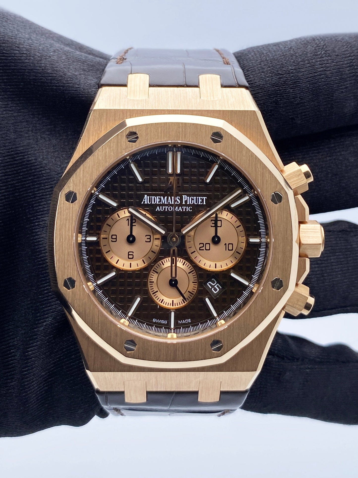 Audemars Piguet Royal Oak 26331OR 18k Rose Gold Mens Watch Box Papers