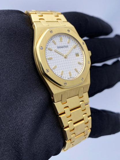Audemars Piguet Royal Oak 56175BA White Dial 18K Yellow Gold Watch - Watches