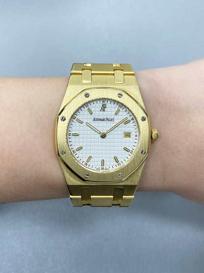 Audemars Piguet Royal Oak 56175BA White Dial 18K Yellow Gold Watch - Watches