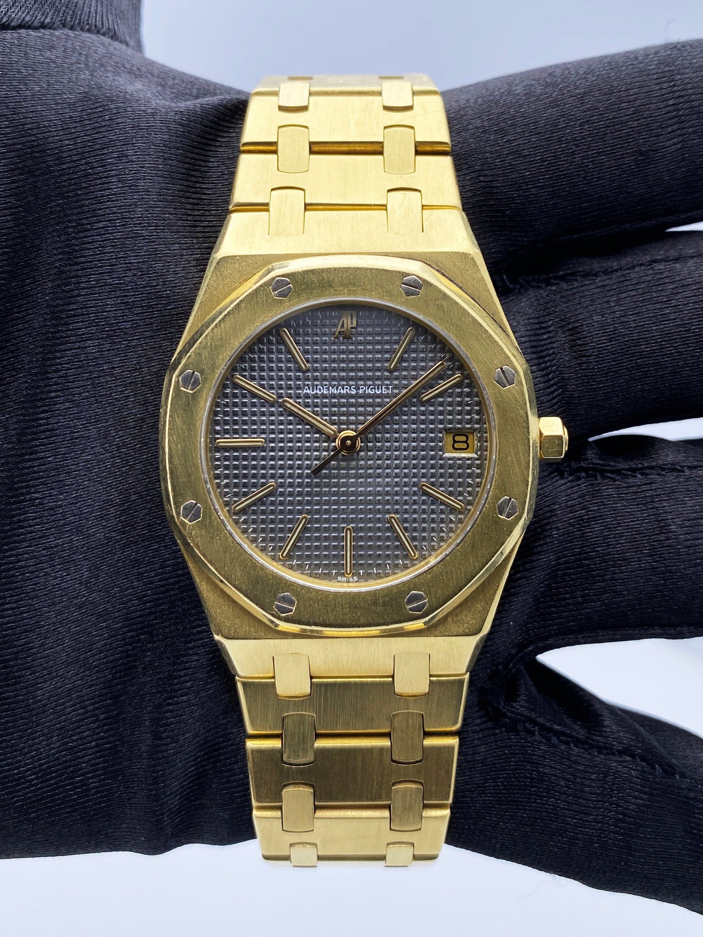 Audemars Piguet Royal Oak 6023BA Gray Dial Yellow Gold Mens Watch - Watches