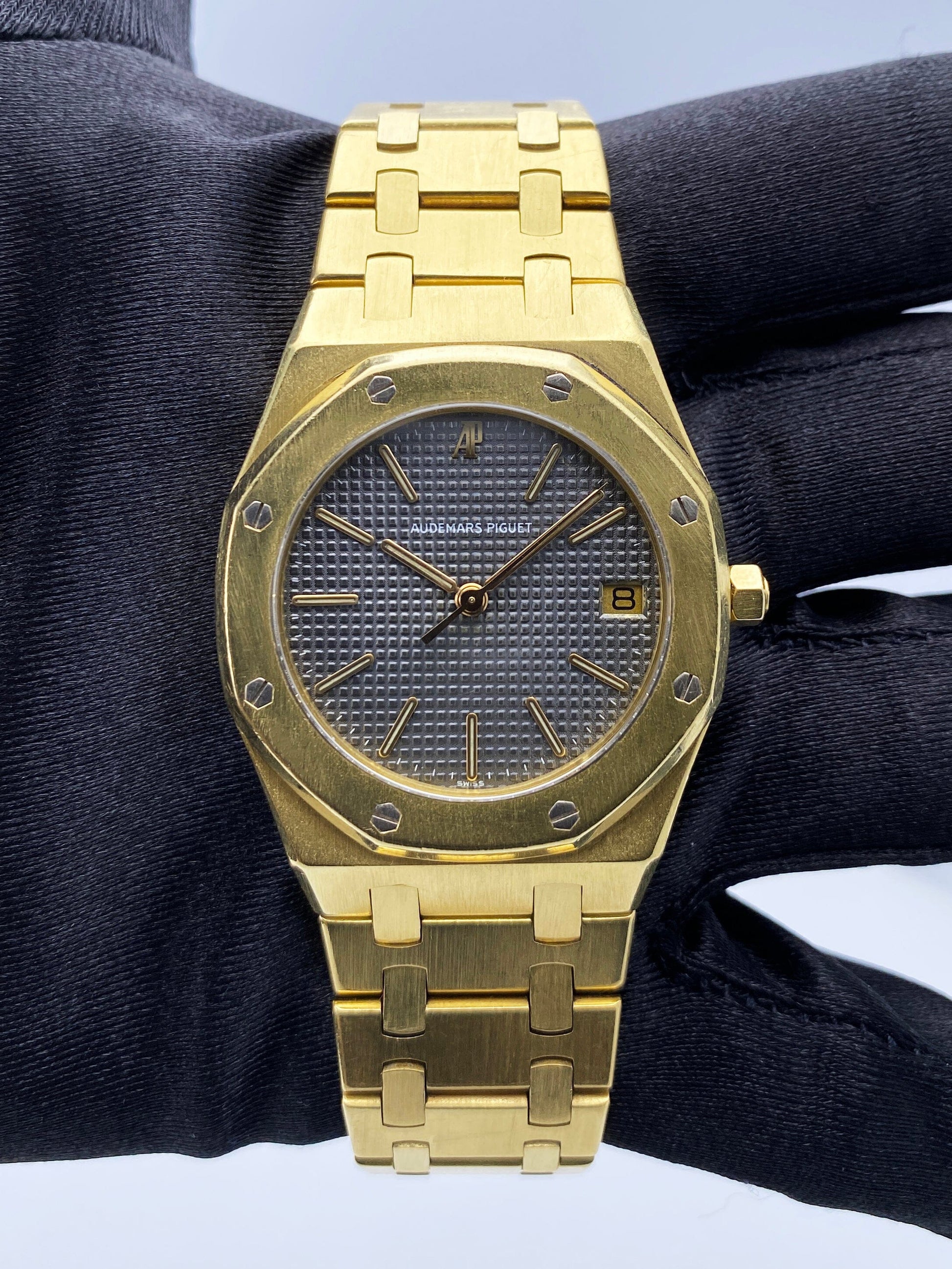 Audemars Piguet Royal Oak 6023BA Gray Dial Yellow Gold Mens Watch - Watches