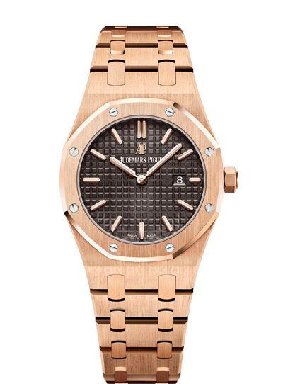 Audemars Piguet Royal Oak 67650OR.OO.1261OR.01 18k Pink Gold Ladies Watch Box & Papers - Wristwatch