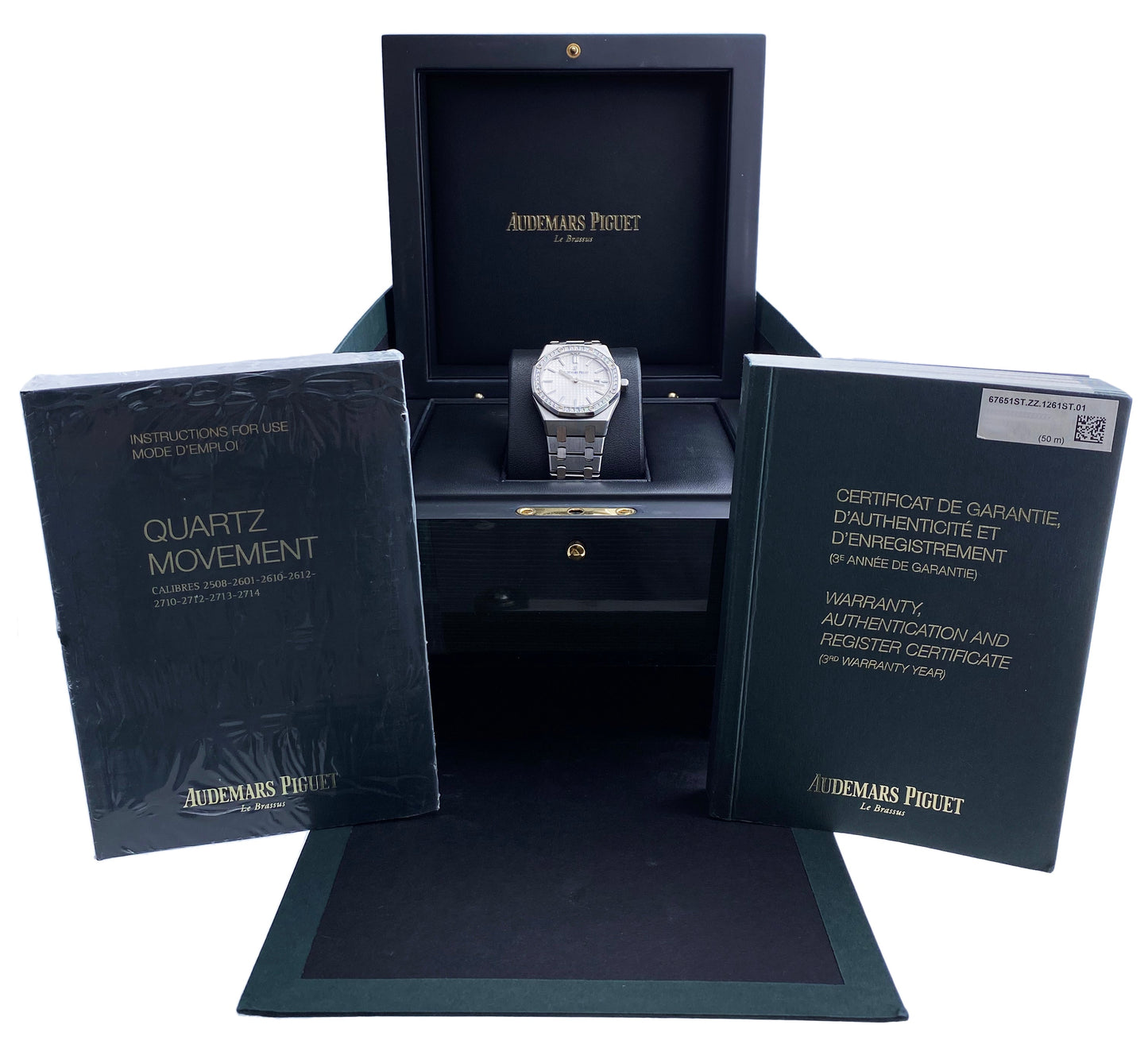 Audemars Piguet Royal Oak 67651ST Ladies Watch Box & Papers