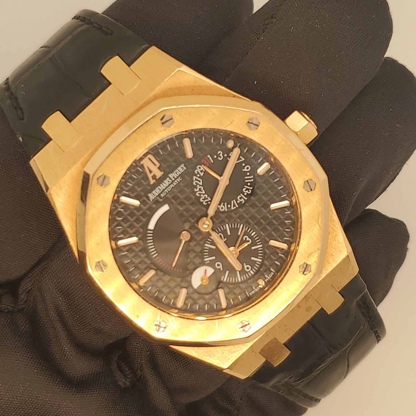 Audemars Piguet Royal Oak Dual Time 26120OR 18K Rose Gold Men’s Watch W/Box & Papers - Wristwatch